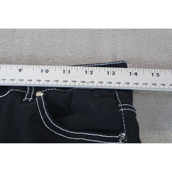 Pastel Jeans Womens 13/31 Black Contrast Stitch Flap Pocket Bootcut Stretch - Picture 5 of 8